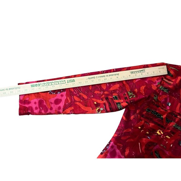 Coldwater Creek Silk Blend Jacket Women’s S Red Multicolor Lined Button Front - Picture 11 of 13